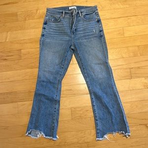 Loft High Waist Flare Crop Jeans